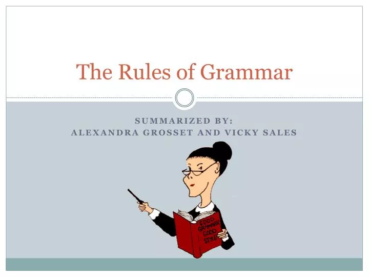 the rules of grammar
