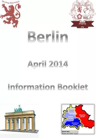 Berlin April 2014 Information Booklet