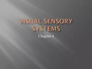 Visual Sensory Systems