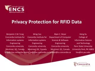Privacy Protection for RFID Data