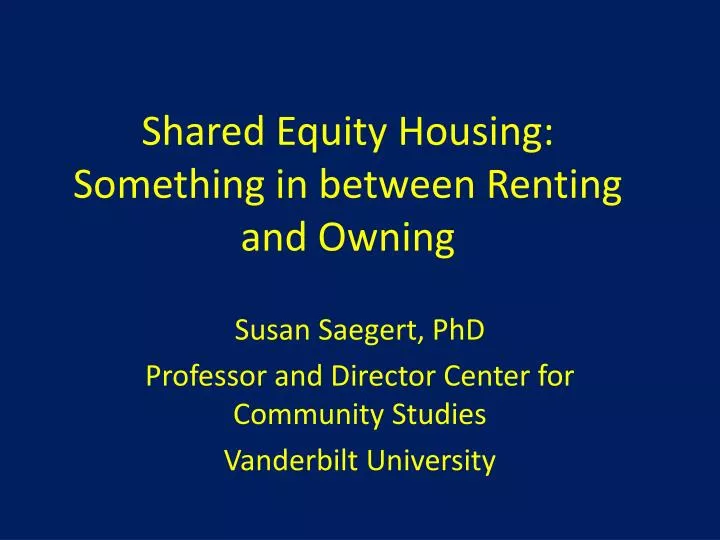 shared equity housing something in between renting and owning