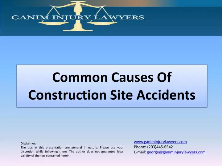 common causes of construction site accidents