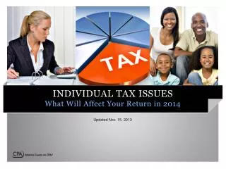 INDIVIDUAL TAX ISSUES What Will Affect Your Return in 2014