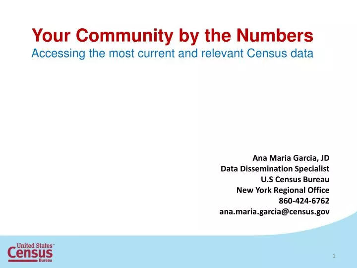 your community by the numbers accessing the most current and relevant census data