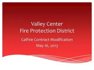 Valley Center Fire Protection District