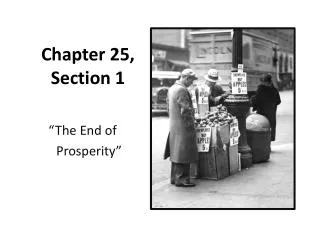 Chapter 25, Section 1