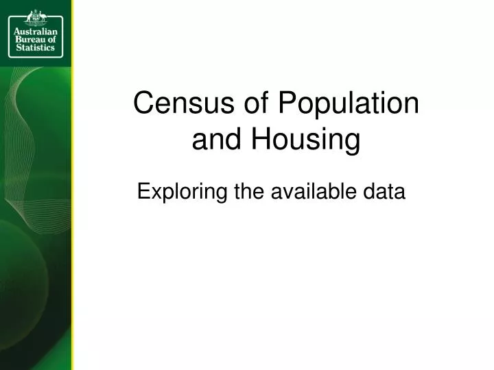 census of population and housing