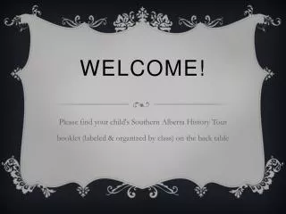 Welcome!