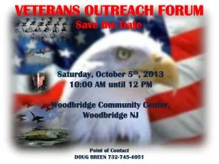 VETERANS OUTREACH FORUM