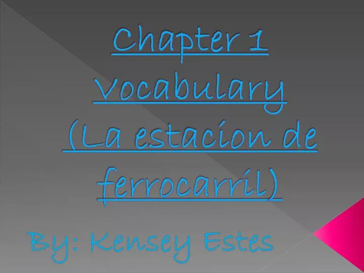 chapter 1 vocabulary la estacion de ferrocarril