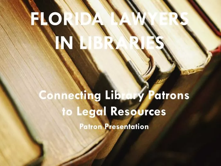 florida lawyers in libraries