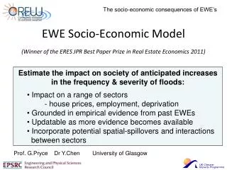 EWE Socio-Economic Model (Winner of the ERES JPR Best Paper Prize in Real Estate Economics 2011)