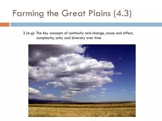 Farming the Great Plains (4.3)