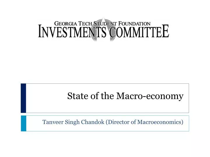 state of the macro economy