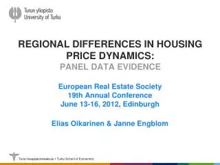 Regional differences in housing price dynamics: panel data evidence