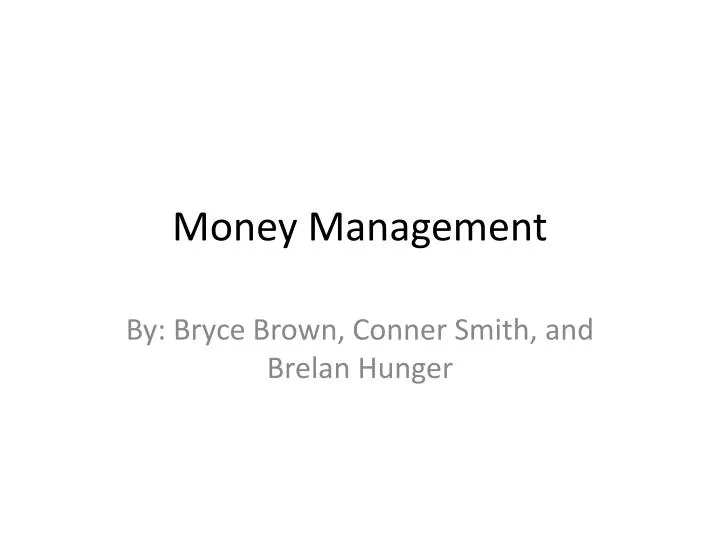 money management