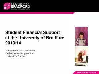 Student Financial Support at the University of Bradford 2013/14