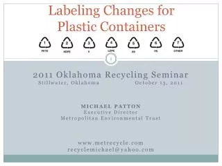Labeling Changes for Plastic Containers