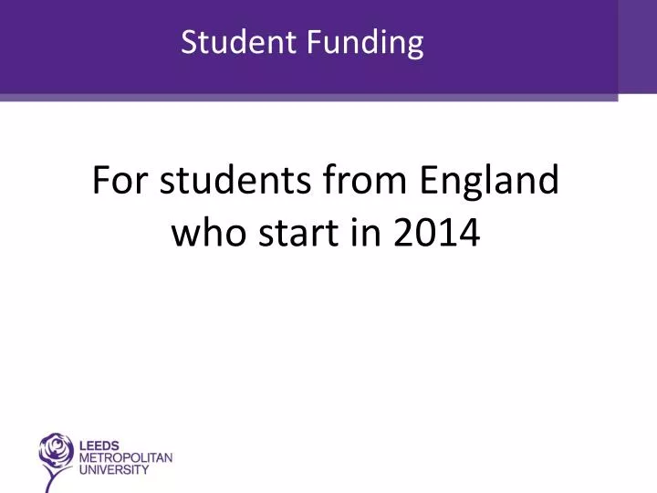 for students from england who start in 2014