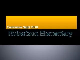 Curriculum Night 2010