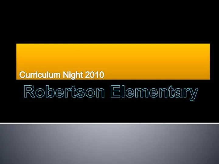 curriculum night 2010