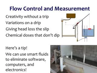 Flow Control and Measurement