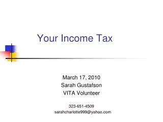 Your Income Tax
