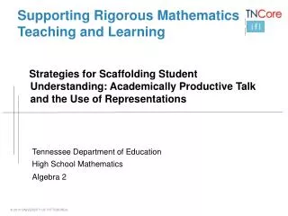 Supporting Rigorous Mathematics Teaching and Learning