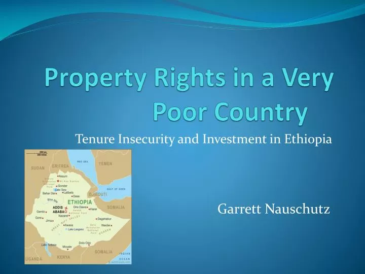 property rights in a very poor country