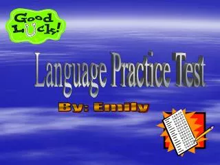 Language Practice Test