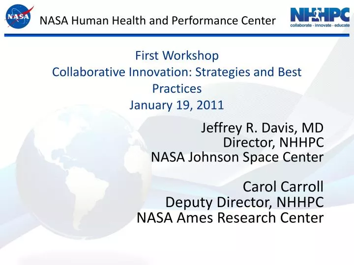 first workshop collaborative innovation strategies and best practices january 19 2011