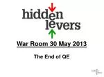 The End of QE: Impacts on Bonds, Equities, and the Macro Economy (May 2013) - slide 1
