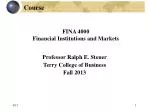 Financial Institutions and Markets: Principles of Finance - slide 1