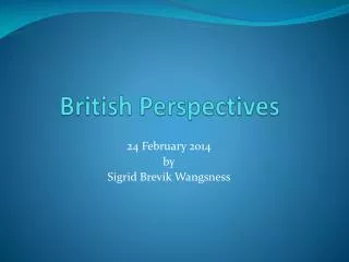 British Perspectives