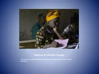 Women &amp; Climate Change