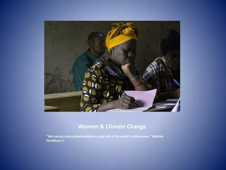 women climate change