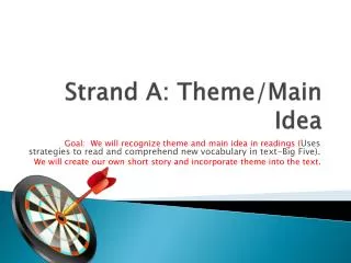 Strand A: Theme/Main Idea