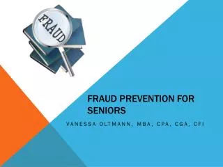 Fraud Prevention for Seniors