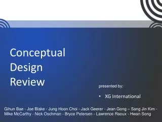Conceptual Design Review