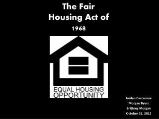 PPT - Uncover The Fundamentals Of Fair Housing Law PowerPoint ...