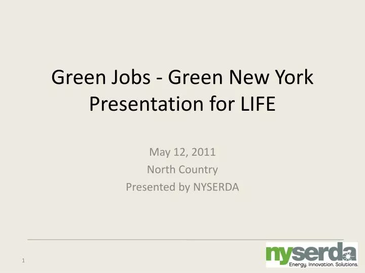 green jobs green new york presentation for life