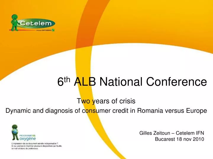 6 th alb national conference