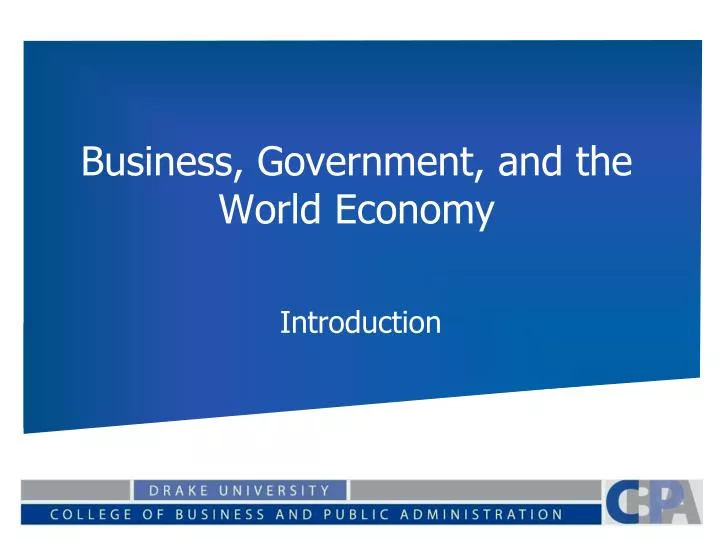 business government and the world economy