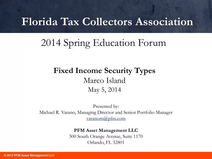 fixed income security types marco island may 5 2014