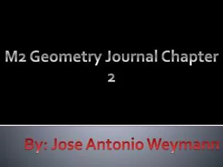 M2 Geometry Journal Chapter 2