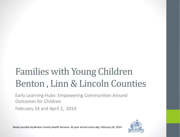 families with young children benton linn lincoln counties
