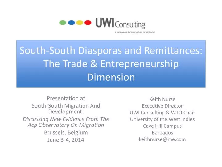 south south diasporas and remittances the trade entrepreneurship dimension
