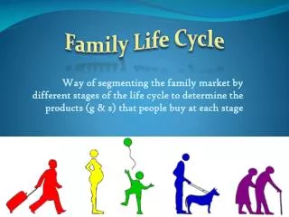 Way of segmenting the family market by different stages of the life cycle to determine the products (g &amp; s) that peo