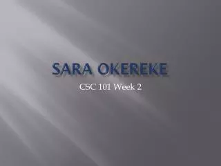 Sara Okereke