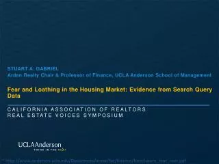 California Association of Realtors Real Estate voices symposium
